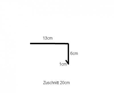Einhangblech / Traufblech / aus Aluminium / 2m lang