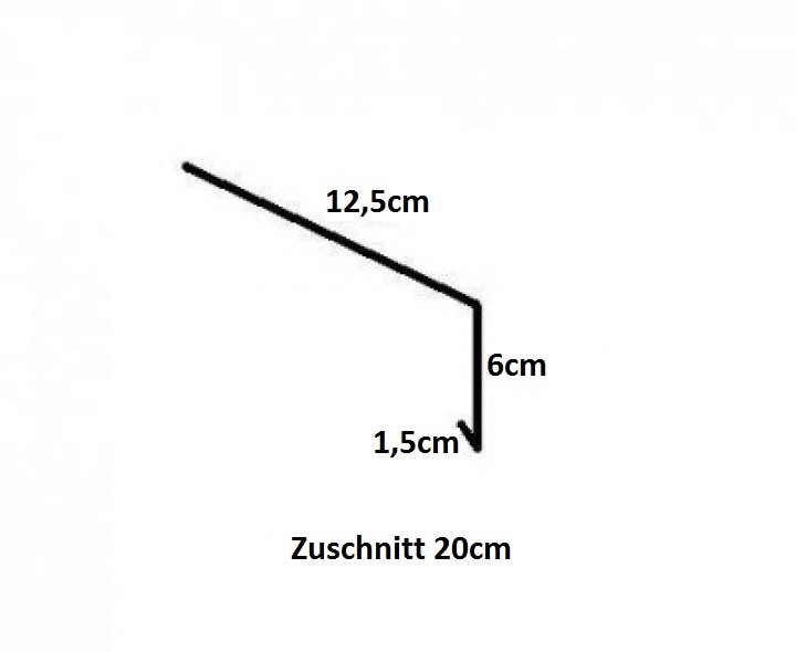 Einhangblech / Traufblech / aus Kupfer / 2m lang