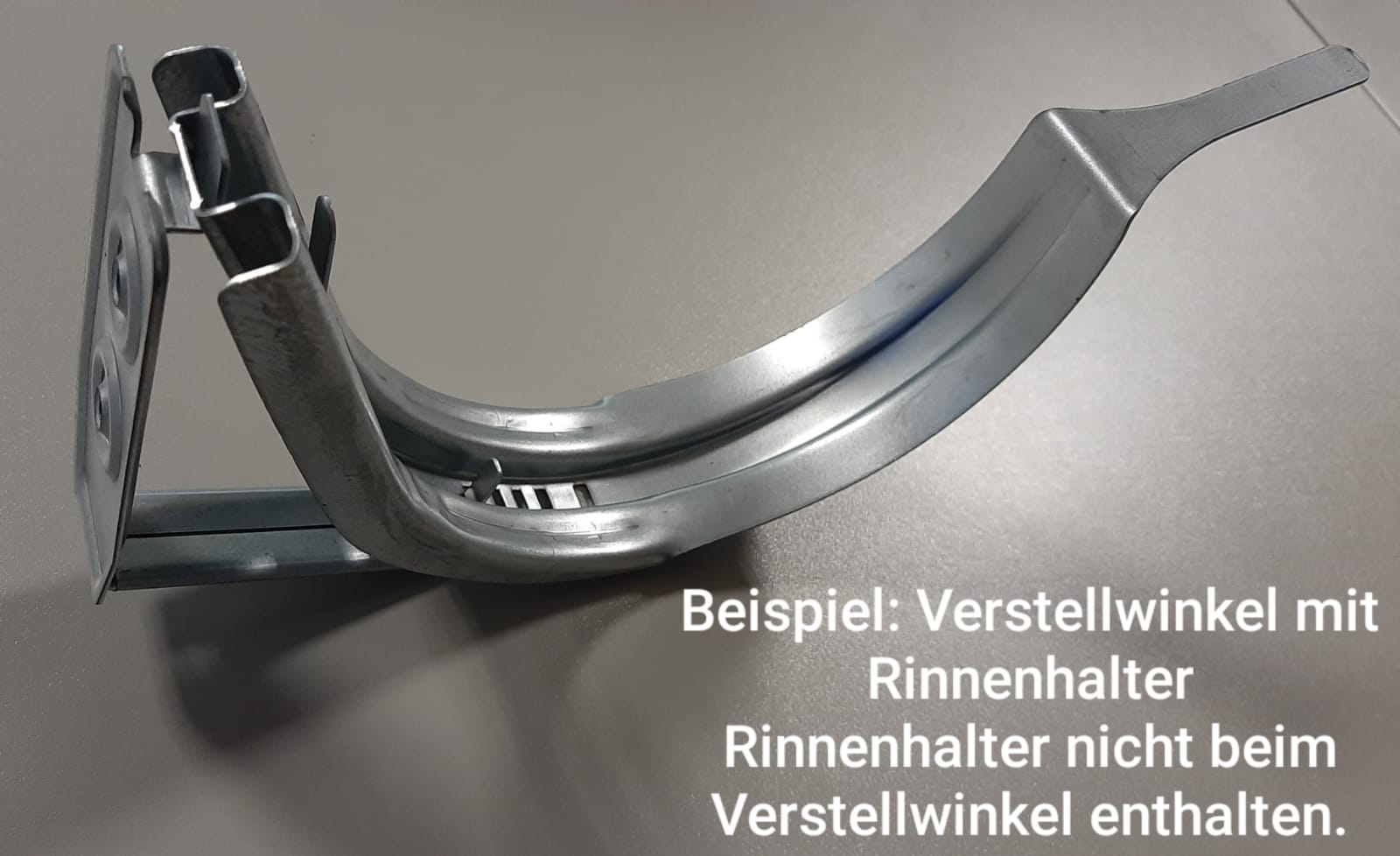 Verstellwinkel für verstärkte Stirnbretthalter