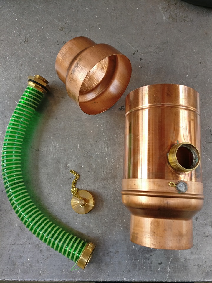Regenwassersammler aus Kupfer