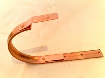 Rinnenhalter / Halbrund aus Kupfer
