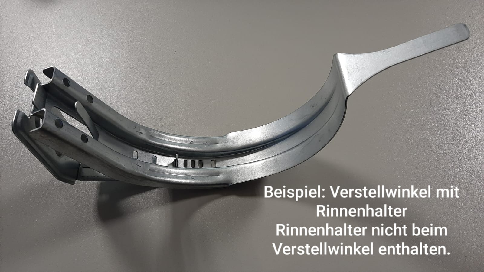 Verstellwinkel für verstärkte Stirnbretthalter