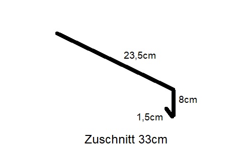 Einhangblech / Traufblech / aus Kupfer / 2m lang