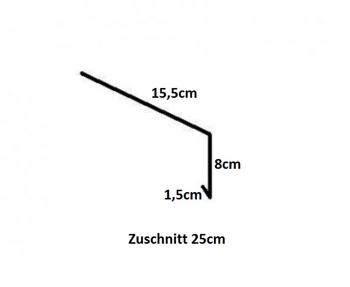 Einhangblech / Traufblech / aus Kupfer / 2m lang