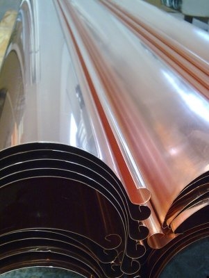 Dachrinne / halbrund / 3m lang aus Kupfer