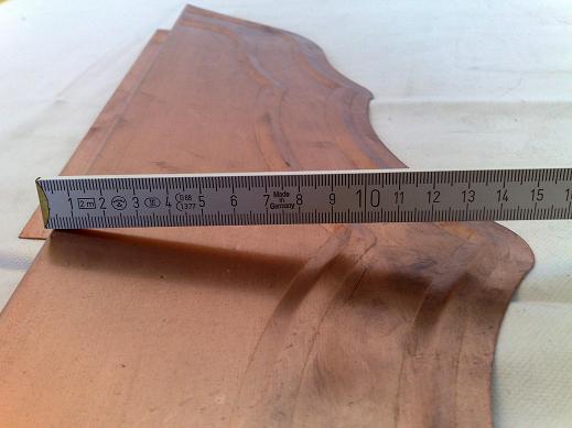 Kupfer Prallblech für Dachrinne