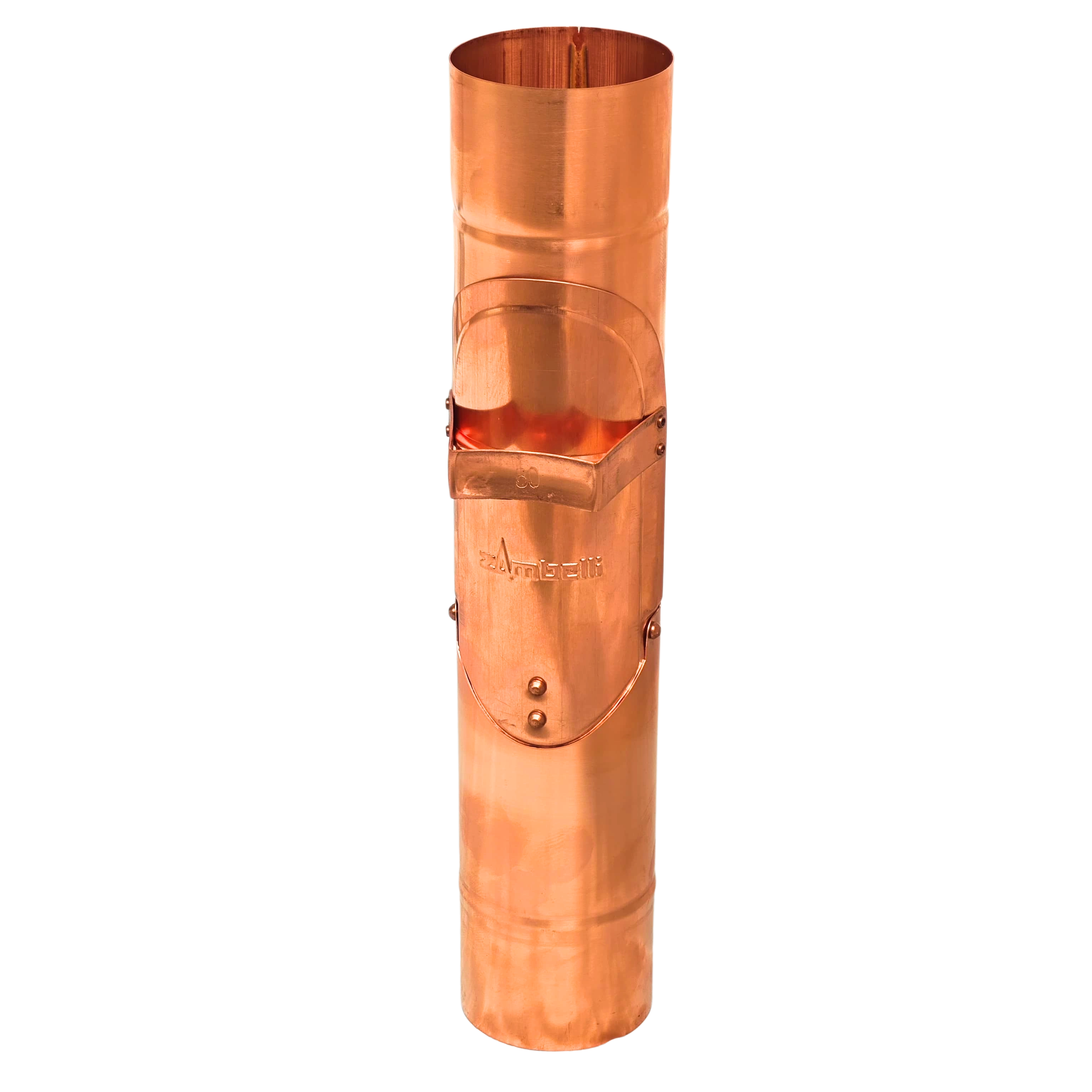 Regenwasserklappe / Fallrohrklappe / Regenrohrklappe aus Kupfer